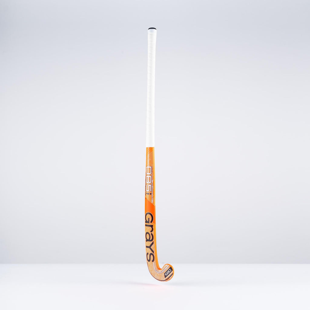 HBAP25Wooden Sticks DB5i Dynabow Wood Hybrid Indoor Hockey Stick Orange & White Back Angle