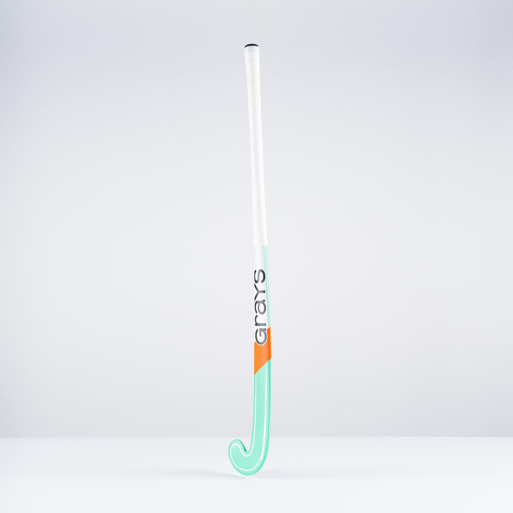 HBAS25Wooden Sticks DB2i Dynabow Wood Hybrid Indoor Hockey Stick Mint & White, Face Angle