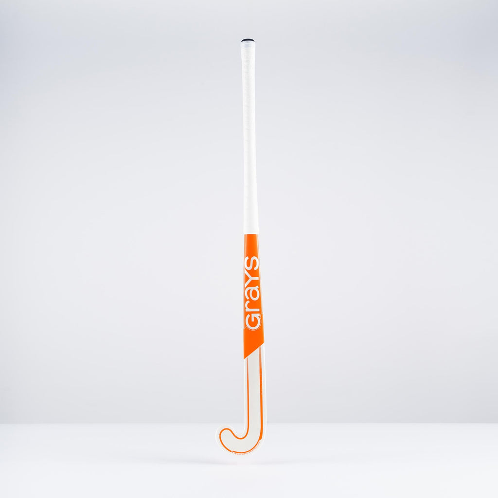 HBAS25Wooden Sticks DB2i Dynabow Wood Hybrid Indoor Hockey Stick White & Orange, Face