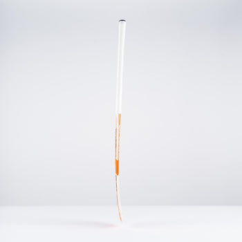 HBAS25Wooden Sticks DB2i Dynabow Wood Hybrid Indoor Hockey Stick White & Orange, Profile.jpg 
