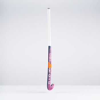 HBAU25Wooden Sticks DB1i Dynabow Wood Hybrid Indoor Hockey Stick Dark Navy & Pink Back Angle