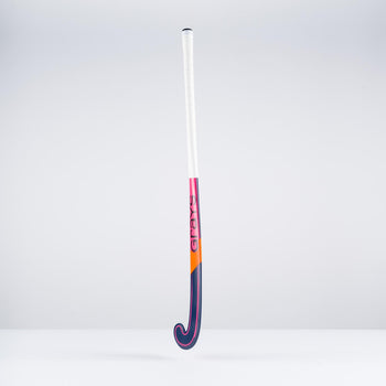 HBAU25Wooden Sticks DB1i Dynabow Wood Hybrid Indoor Hockey Stick Dark Navy & Pink, Face Angle