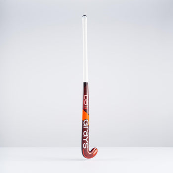 HBAU25Wooden Sticks  DB1i Dynabow Wood Hybrid Indoor Hockey Stick Black & Hot Red Back Angle