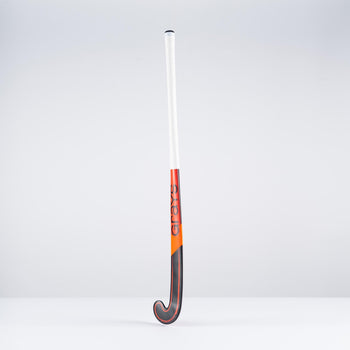 HBAU25Wooden Sticks  DB1i Dynabow Wood Hybrid Indoor Hockey Stick Black & Hot Red, Face Angle