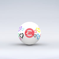 HDCB26Balls Heart Novelty Hockey Ball White