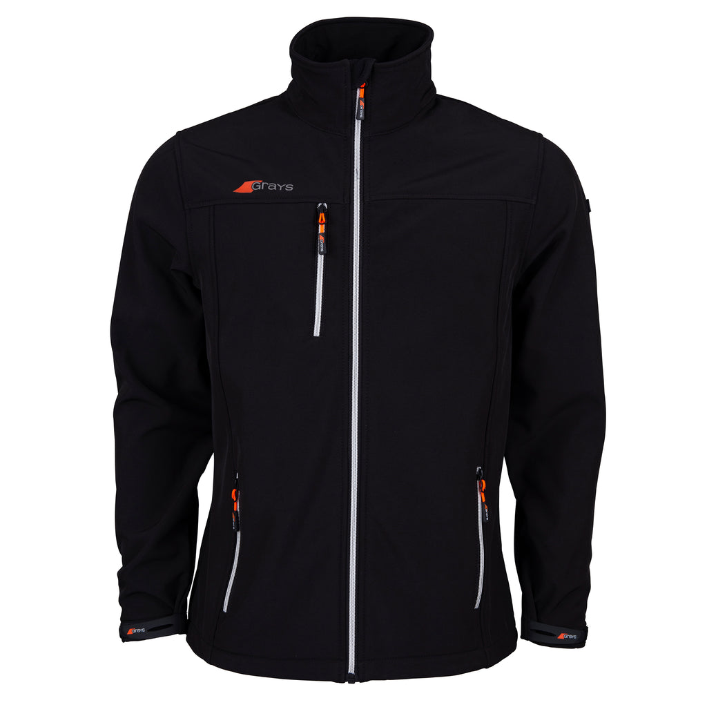 2600 HCAB18 6106609 Jacket Radius Soft Shell Black Silver Boys Front