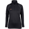 2600 HCAM20 6115904 Top Questa Quarter Zip Fleece Ladies Black Front